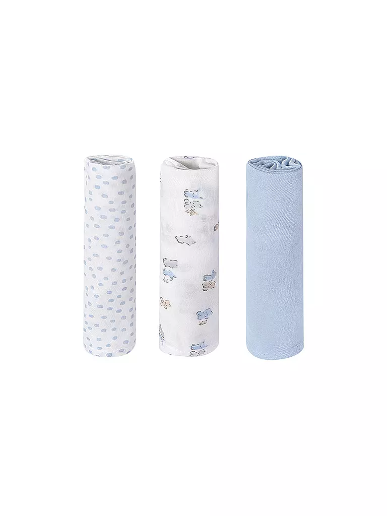 MAYORAL | Lange à langer en tissu pour bébé - Lot de 3 h.bleu | Bleu clair