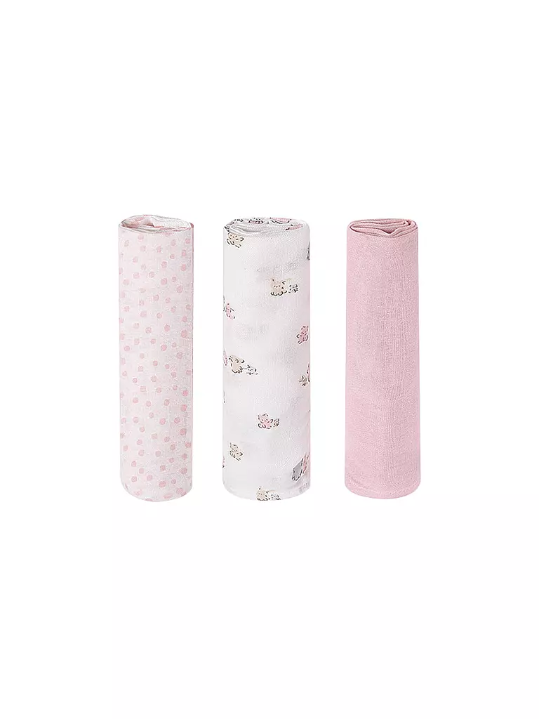 MAYORAL | Lange à langer pour bébé - Lot de 3 langes multifonction roses | rosa
