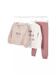 MAYORAL | Mädchen Set  3-teillig Sweatjacke, Langarmshirt und Jogginghose | Rose
