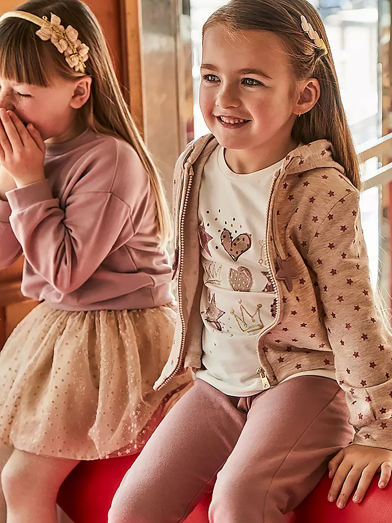 MAYORAL | Mädchen Set  3-teillig Sweatjacke, Langarmshirt und Jogginghose | Rose