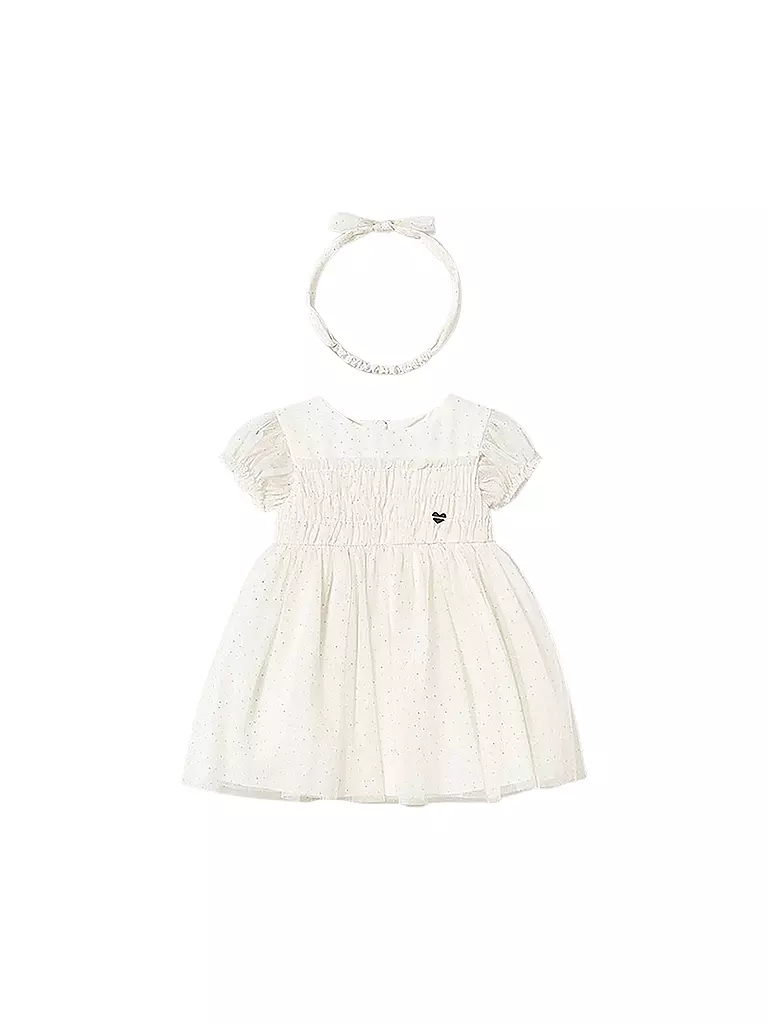 MAYORAL | Robe bébé et bandeau | Crème
