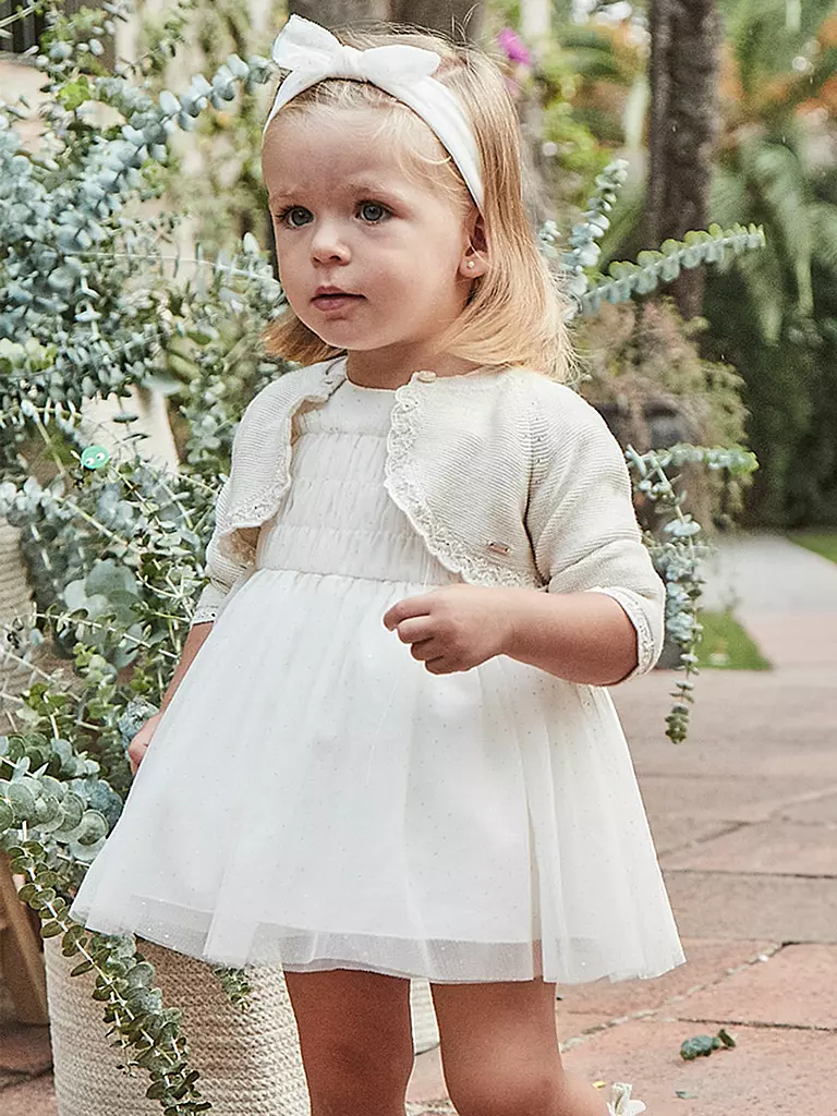 MAYORAL | Robe bébé et bandeau | Crème