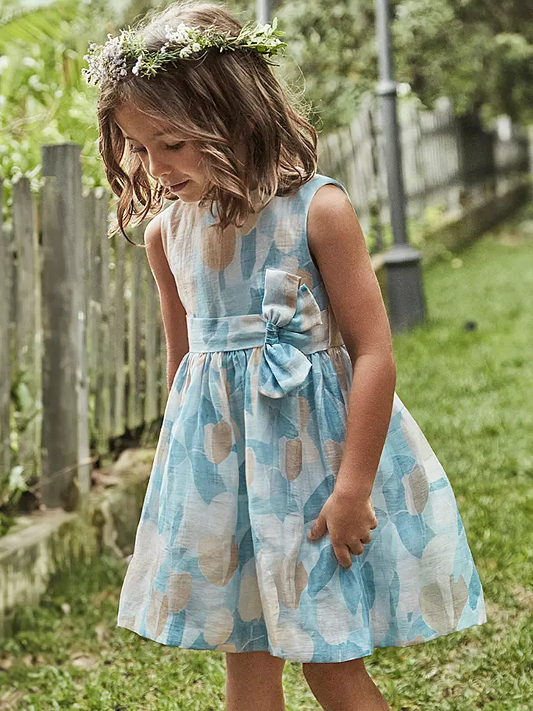 MAYORAL | Robe en lin pour fille | hellblau