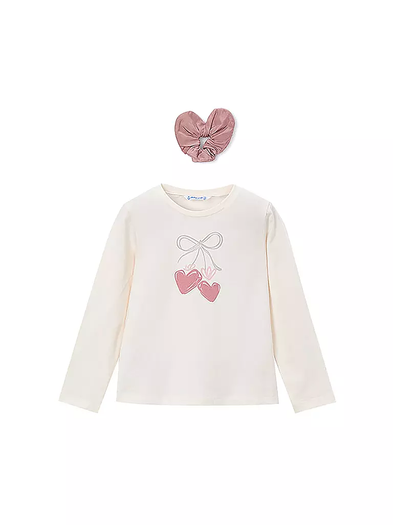 MAYORAL | T-shirt à manches longues et chouchou pour fille | creme