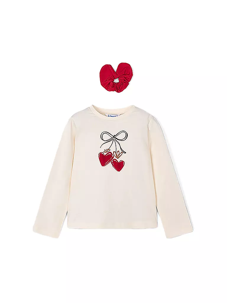 MAYORAL | T-shirt à manches longues pour fille avec élastique à cheveux | weiss