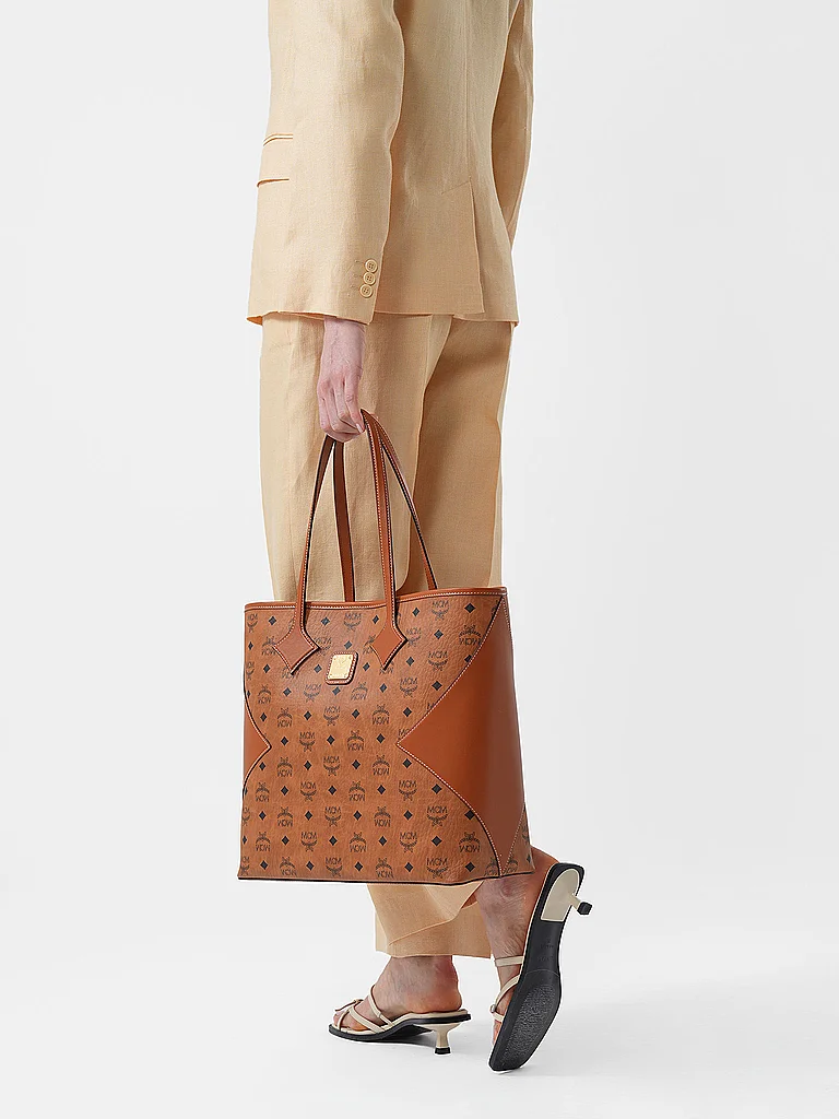 MCM Dia VI Large Shopper Bag Light Brown 4