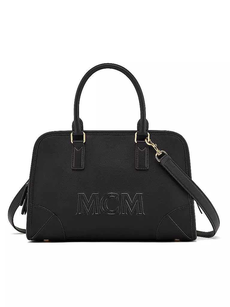 MCM | Ledertasche - Henkeltasche AREN BOSTON  Medium  | Noir