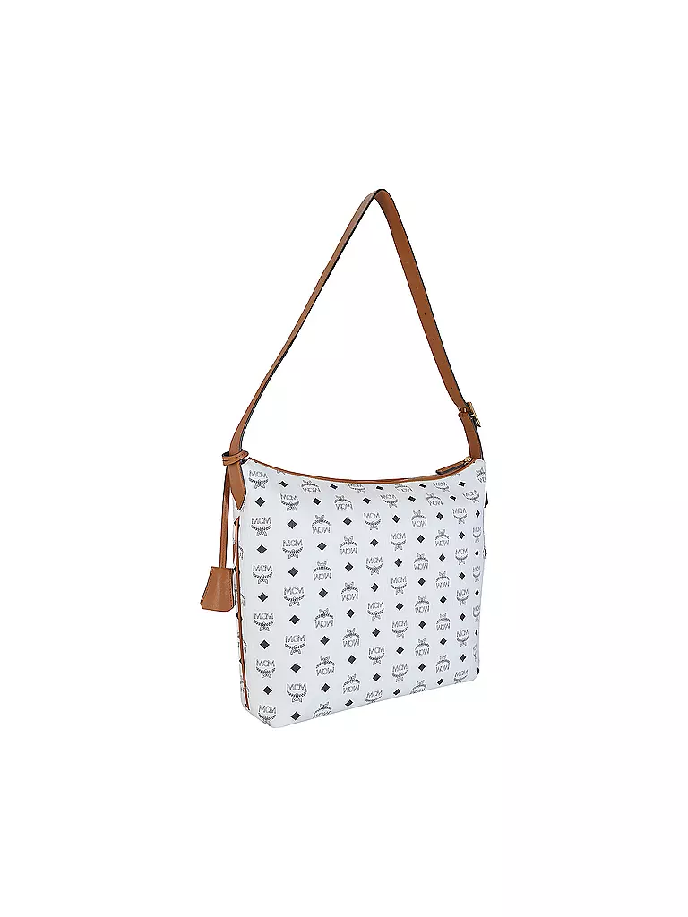 MCM | Ledertasche - Hobo AREN Large  | Blanc
