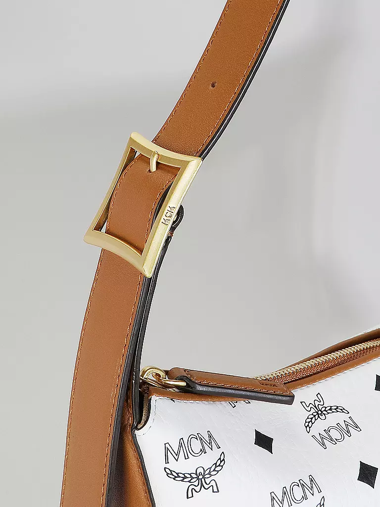 MCM | Ledertasche - Hobo AREN Large  | Blanc