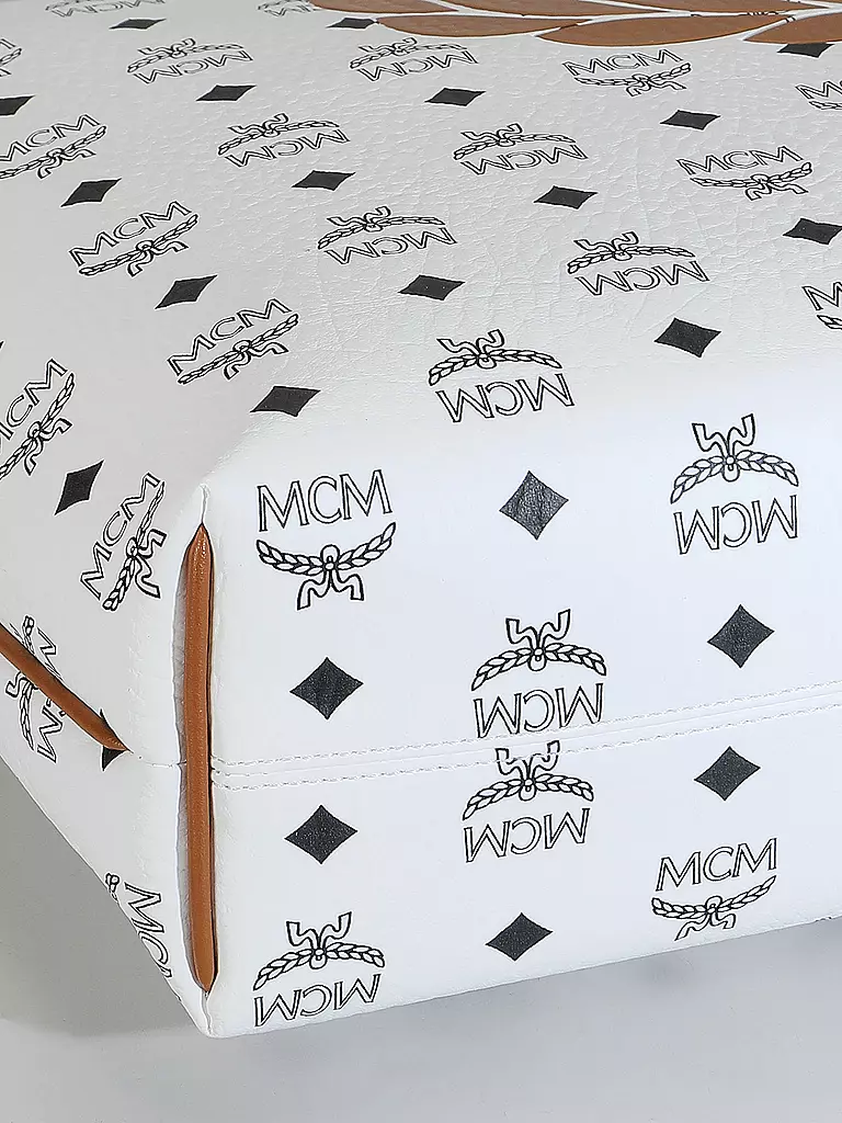 MCM | Ledertasche - Hobo AREN Large  | Blanc