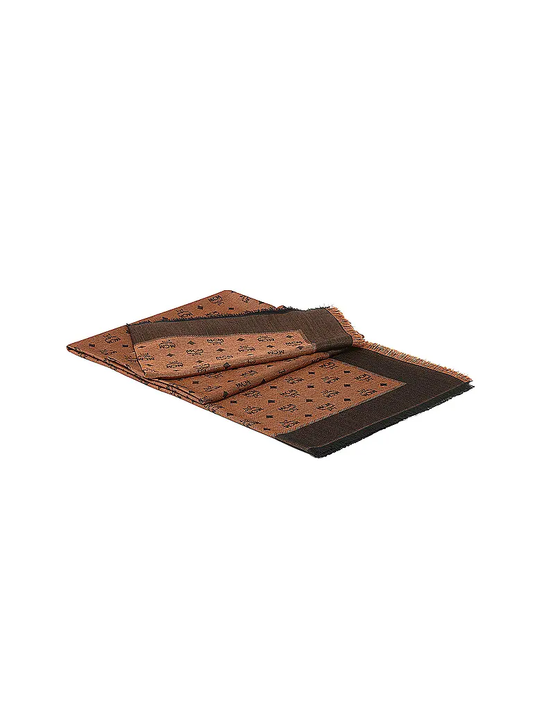 MCM | Nom du produit : Écharpe
Marque : MCM
Couleur : marron
Catégories : Mode, Femme

Matériau : Laine
Motif : Imprimé, Logo
Style : Tendance
Détails : Franges | Marron