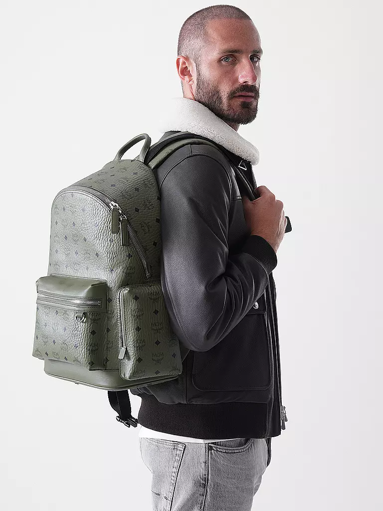 MCM | Sac à dos STARK Medium | olive