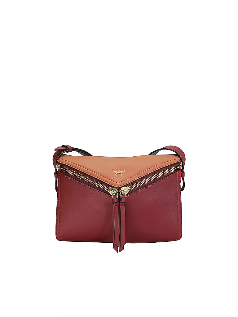 MCM | Sac en cuir - Sac bandoulière DIAMOND Small | dunkelrot