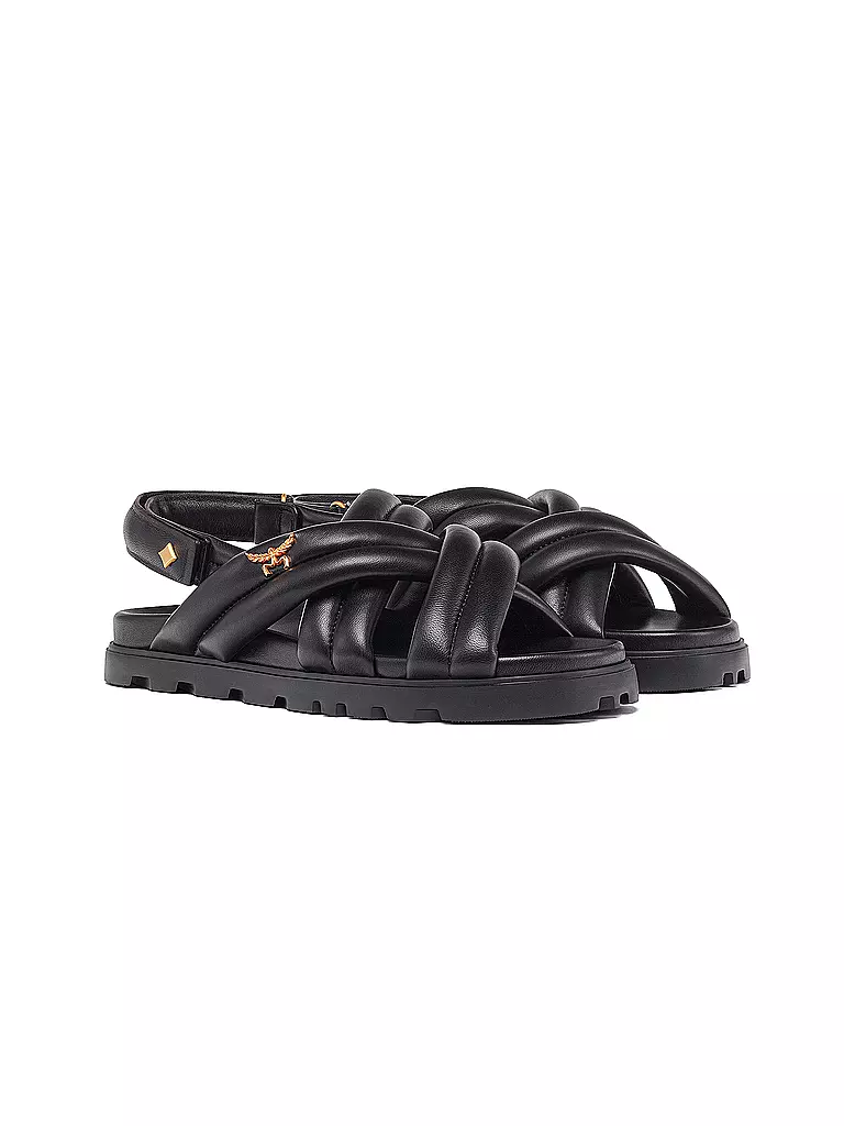 MCM | Sandales en cuir | Noir