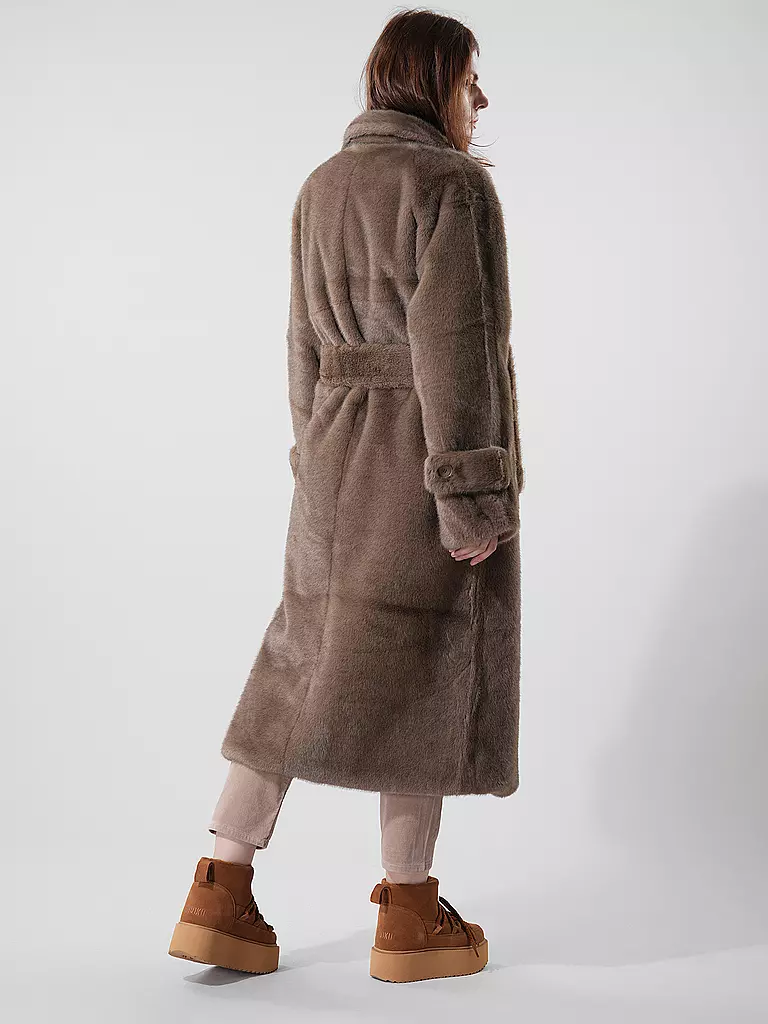 MEOTINE | Manteau en fausse fourrure | Marron clair