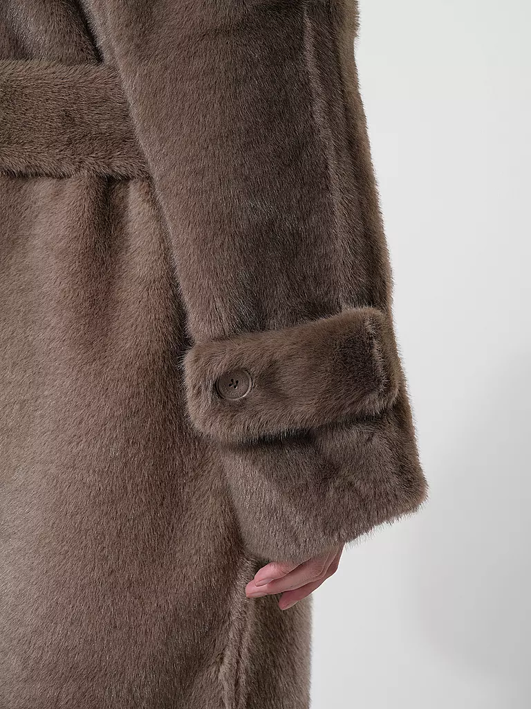 MEOTINE | Manteau en fausse fourrure | Marron clair