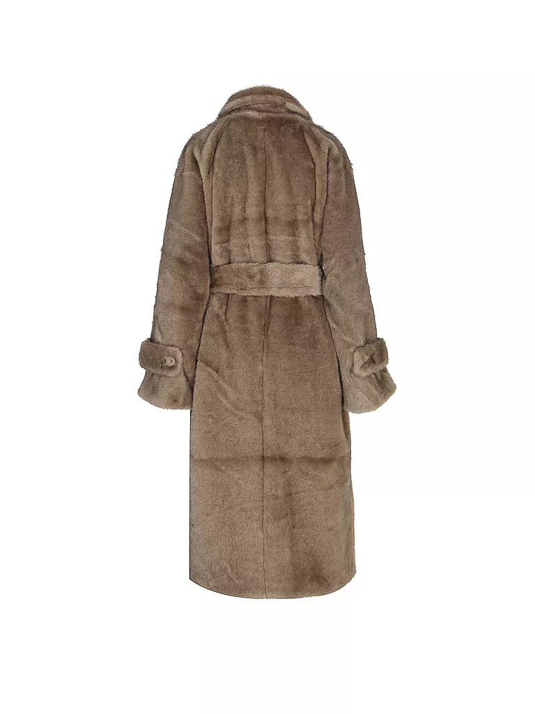 MEOTINE | Manteau en fausse fourrure | Marron clair