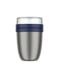 MEPAL | Thermo-Lunchpot Ellipse 0,5/0,2l Inox Mauve vif | Bleu foncé