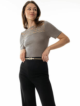 MEY | T-Shirt WOOL LOVE deep taupe