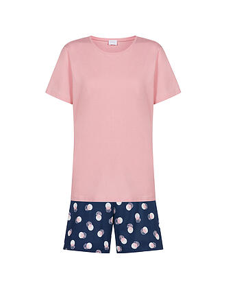 MEY | Pyjama SCRIBBLED DOTS bleu marine profond