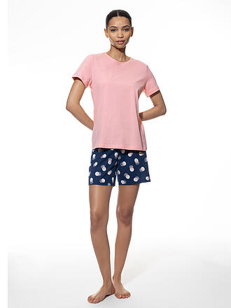 MEY | Pyjama SCRIBBLED DOTS bleu marine profond