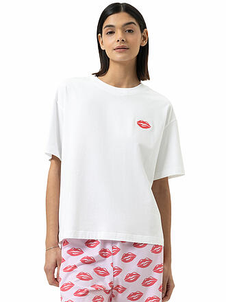 MEY | Pyjamashirt SOLID LOVE blanc