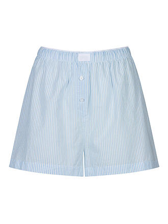 MEY | Shorts de pyjama COTTON STRIPES bleu poudré