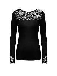 MEY | Langarmshirt - Loungeshirt LOVE | Noir