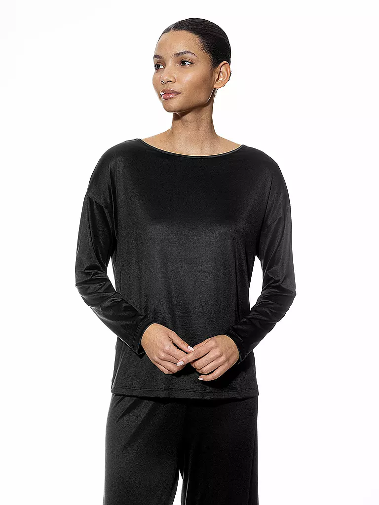 MEY | Langarmshirt NIGHT GLOW black | Noir