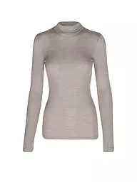 MEY | Langarmshirt WOOL LOVE noir | Marron clair