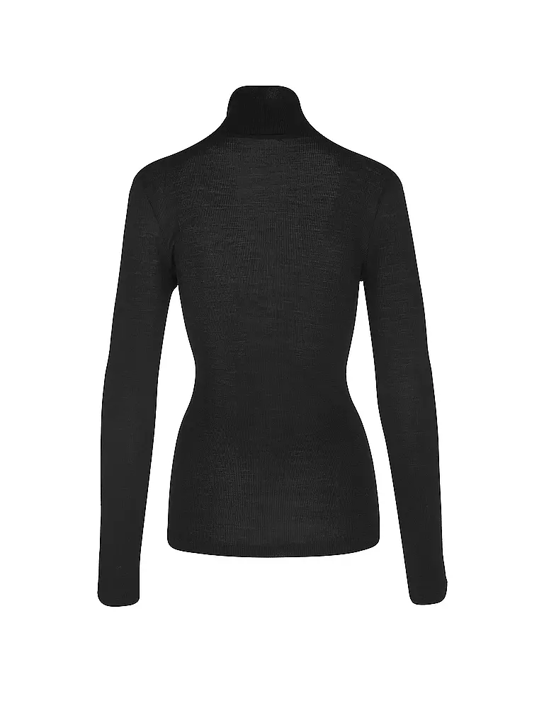 MEY | Langarmshirt WOOL LOVE noir | schwarz