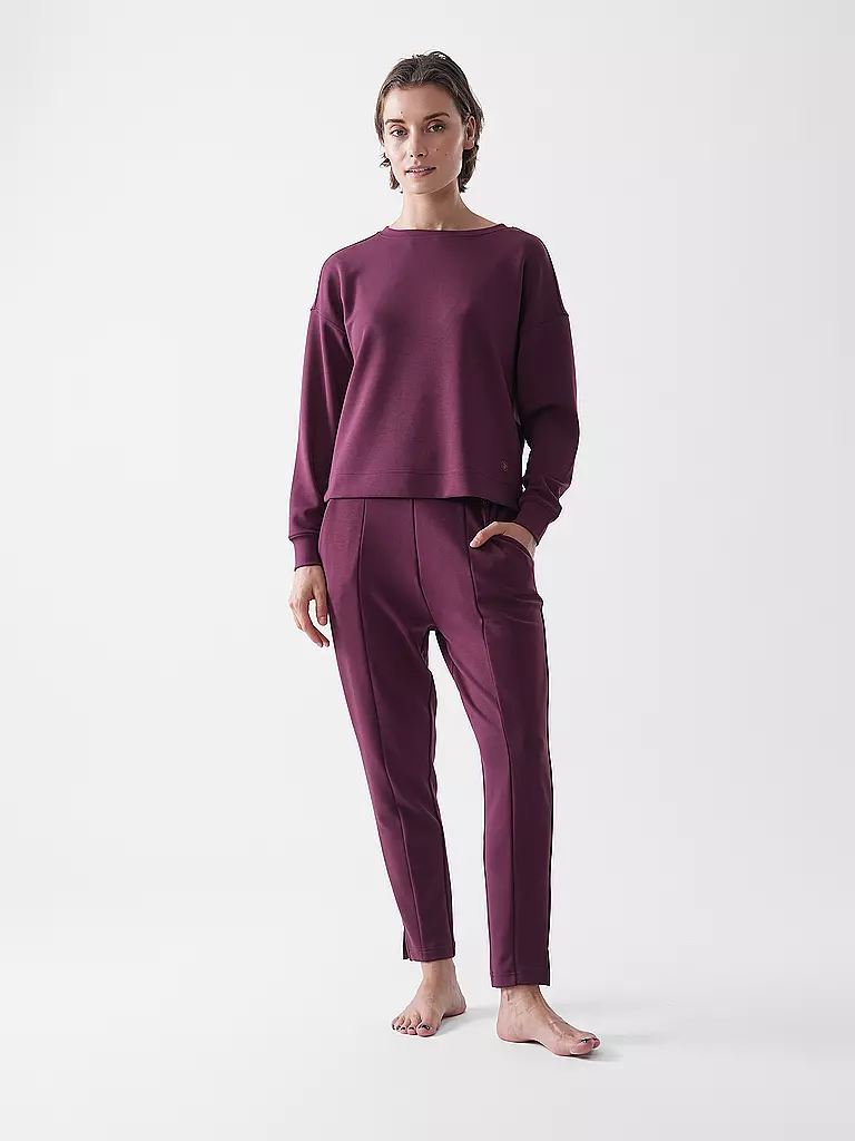 MEY | Pantalon de détente 7/8 PURE SOFTNESS boysenberry | Rouge foncé