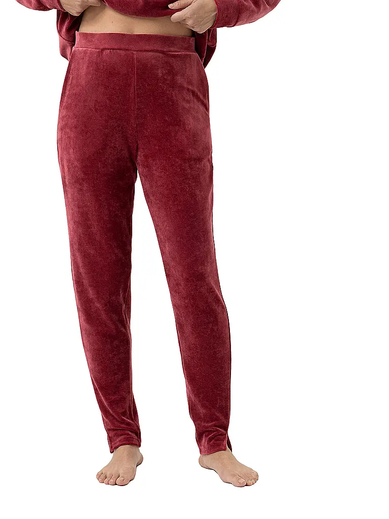 MEY | Pantalon de détente VELVET DREAM | dunkelrot