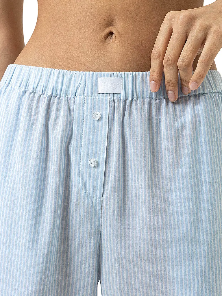 MEY | Pantalon de pyjama COTTON STRIPES bleu poudré | 