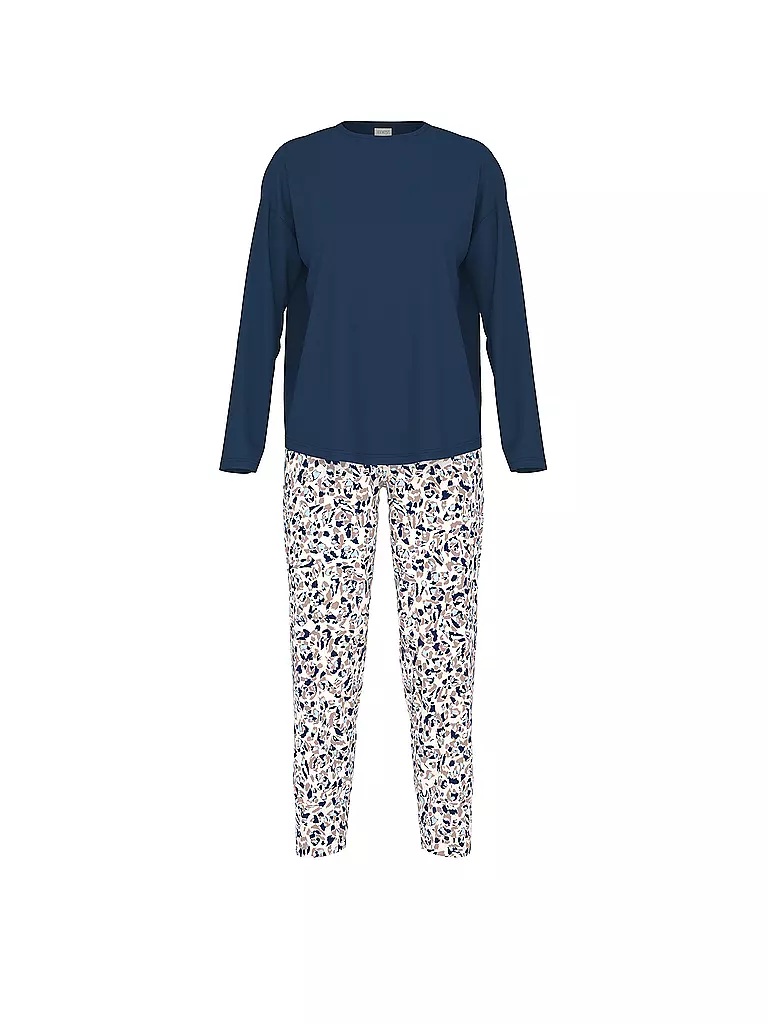 MEY | Pyjama 7/8 SOFT LEO | Bleu foncé