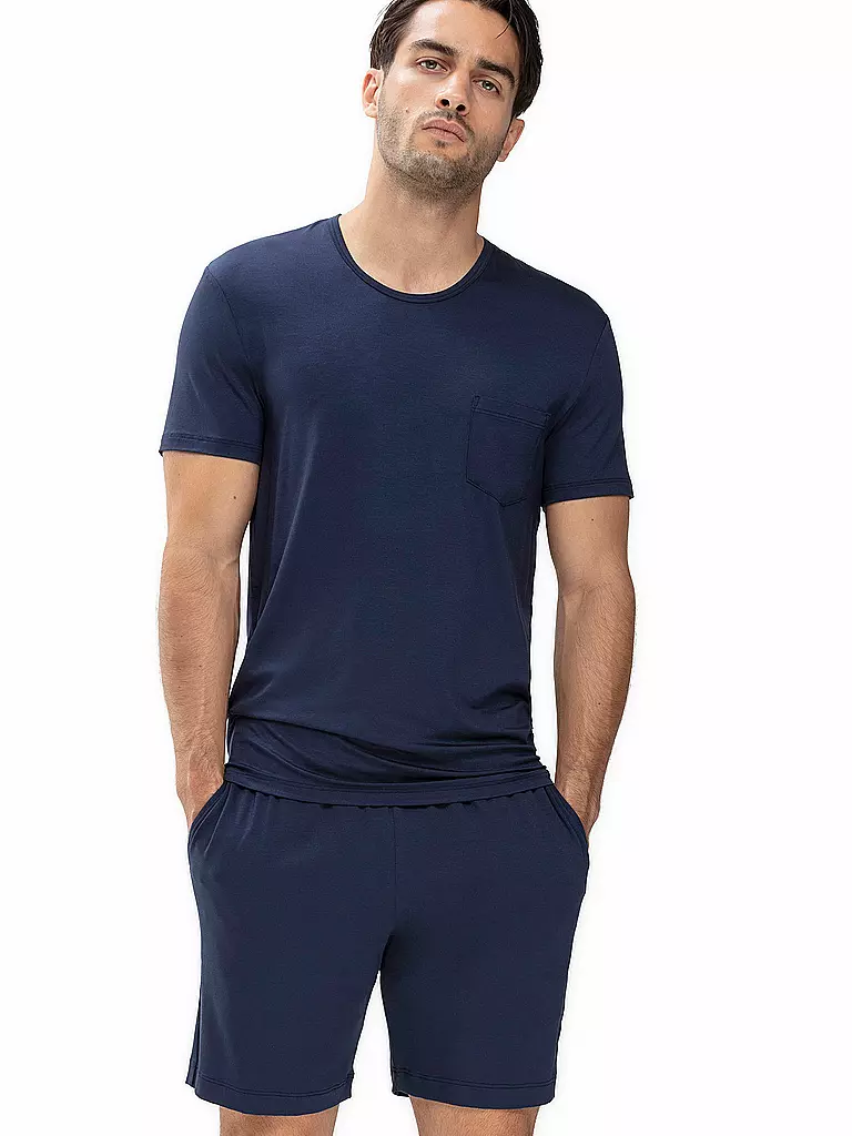 MEY | Pyjama T-Shirt JEFFERSON yacht blue | dunkelblau