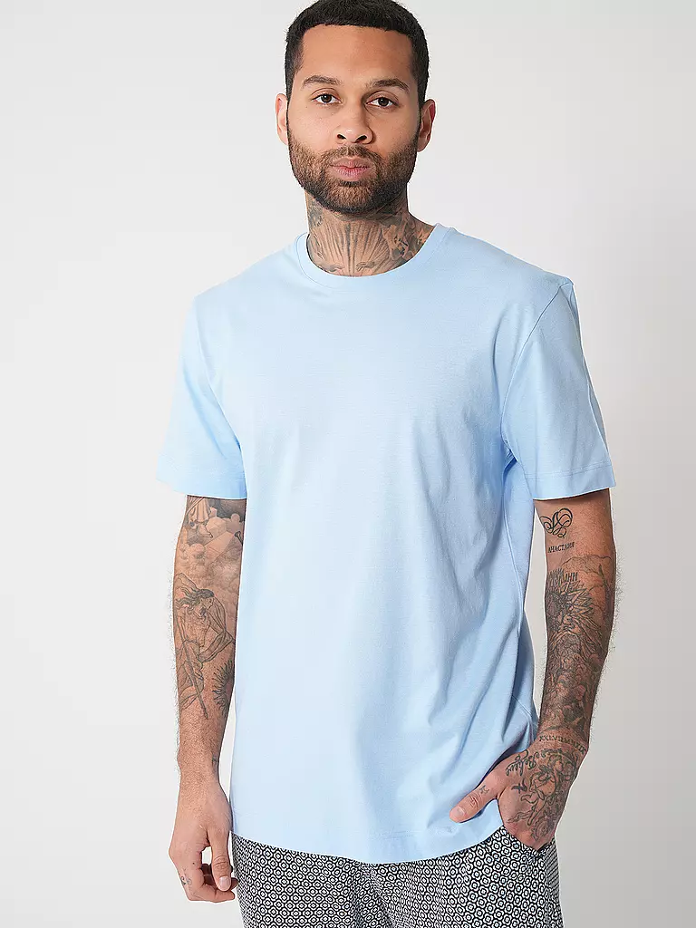 MEY | Pyjama T-Shirt SELECTION far blue | hellblau