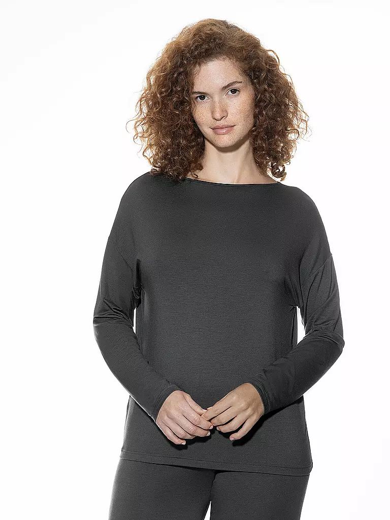 MEY | Pyjamashirt PURE CHIC gris tonnerre | grau