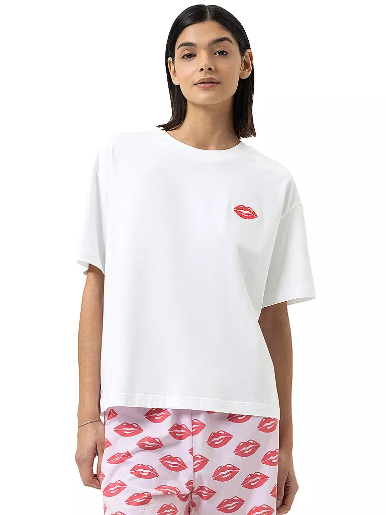 MEY | Pyjamashirt SOLID LOVE blanc | weiss