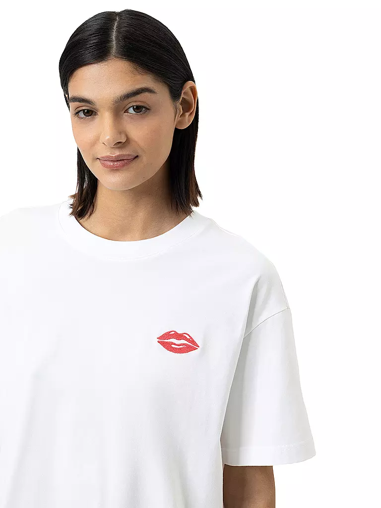 MEY | Pyjamashirt SOLID LOVE blanc | 