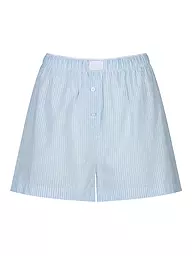 MEY | Pyjamashorts COTTON STRIPES | Bleu clair