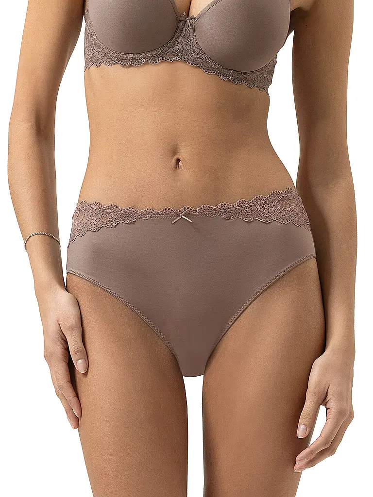 MEY | Slip AMOROUS lait et café | Marron clair