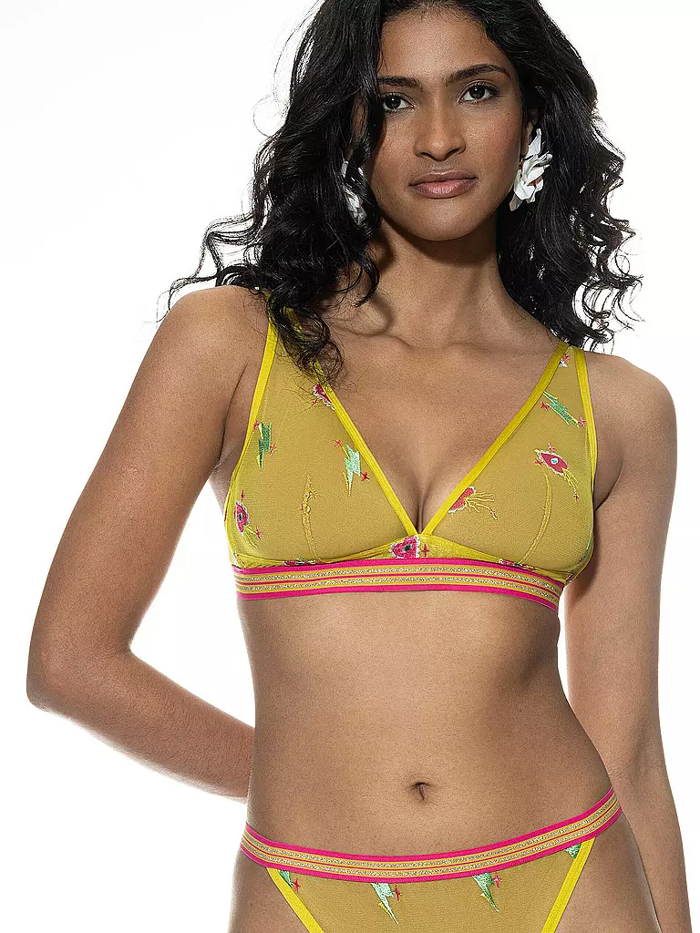MEY | Soutien-gorge triangle POETRY FLASH tropical island | Jaune