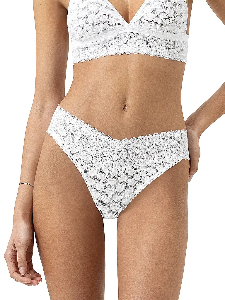 MEY | String SAVAGE LACE blanc | weiss
