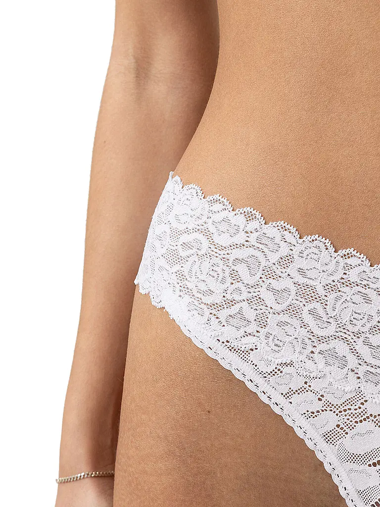 MEY | String SAVAGE LACE blanc | 