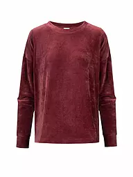 MEY | Sweat-shirt de détente VELVET DREAM | Rouge foncé