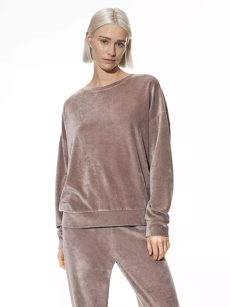 MEY | Sweat Loungewear VELVET DREAM | hellbraun
