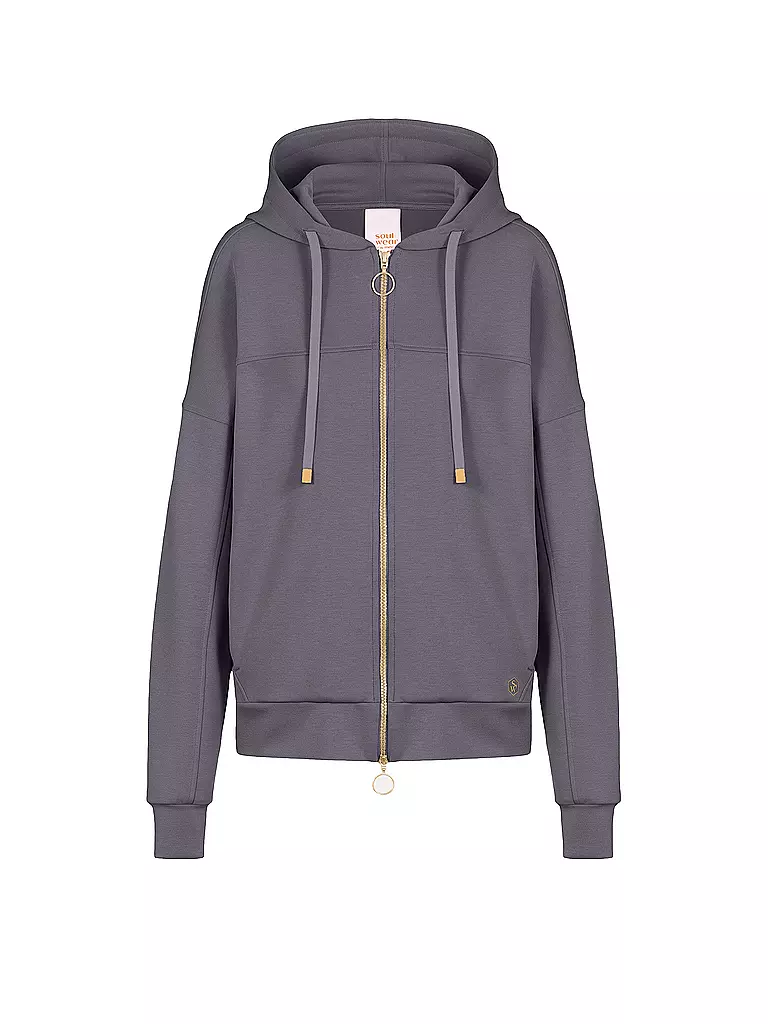 MEY | Sweat zippé de détente SMOOTH | grau