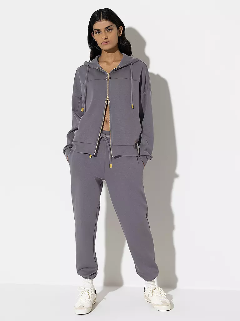 MEY | Sweat zippé de détente SMOOTH | grau