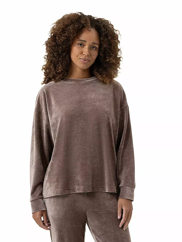 MEY | Sweat-shirt de détente VELVET DREAM | hellbraun